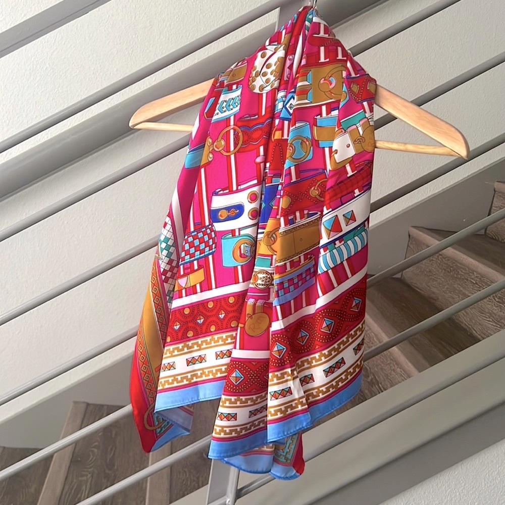 NWOT 100% Silk Large Luxury Scarf